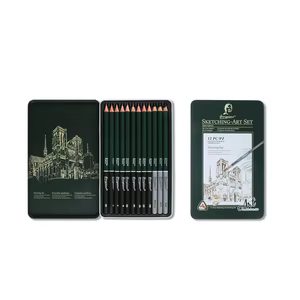 Giorgione G-121208 Conjunto Profissional Com 12 Lápis Artísticos Para Esboço E Desenho